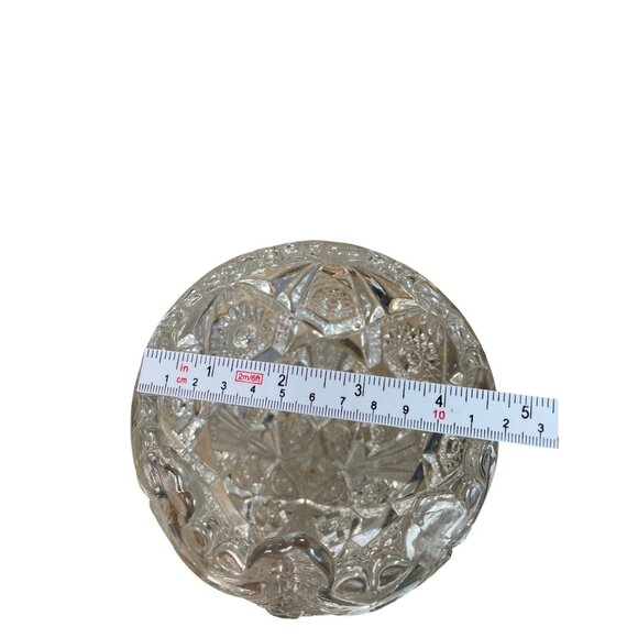 Antique 1900's Early American Pattern Glass Pedestrian floral Vase SKU 9342 - Picture 8 of 8